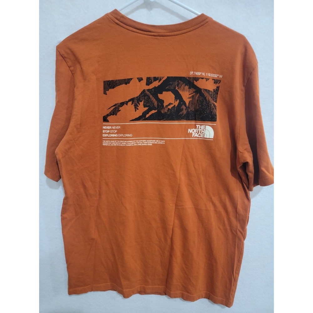The North Face Coordinates T-Shirt Men's Sz L Copper Yosemite National Park Tee